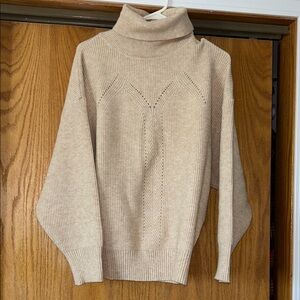 Cozy Tan Turtleneck Sweater